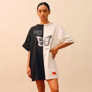 CHNGE pieced Butterfly t-shirt dress